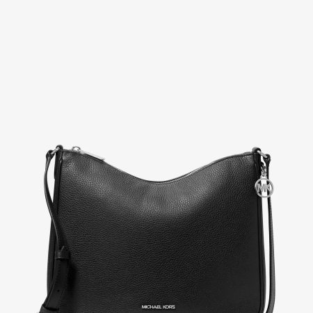 Michael Kors Nayla Medium Pebbled Leather Messenger Bag - Preorder — Black