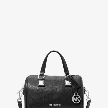 Michael Kors Grayson Small Pebbled Leather Duffel Crossbody Bag - Preorder — Black