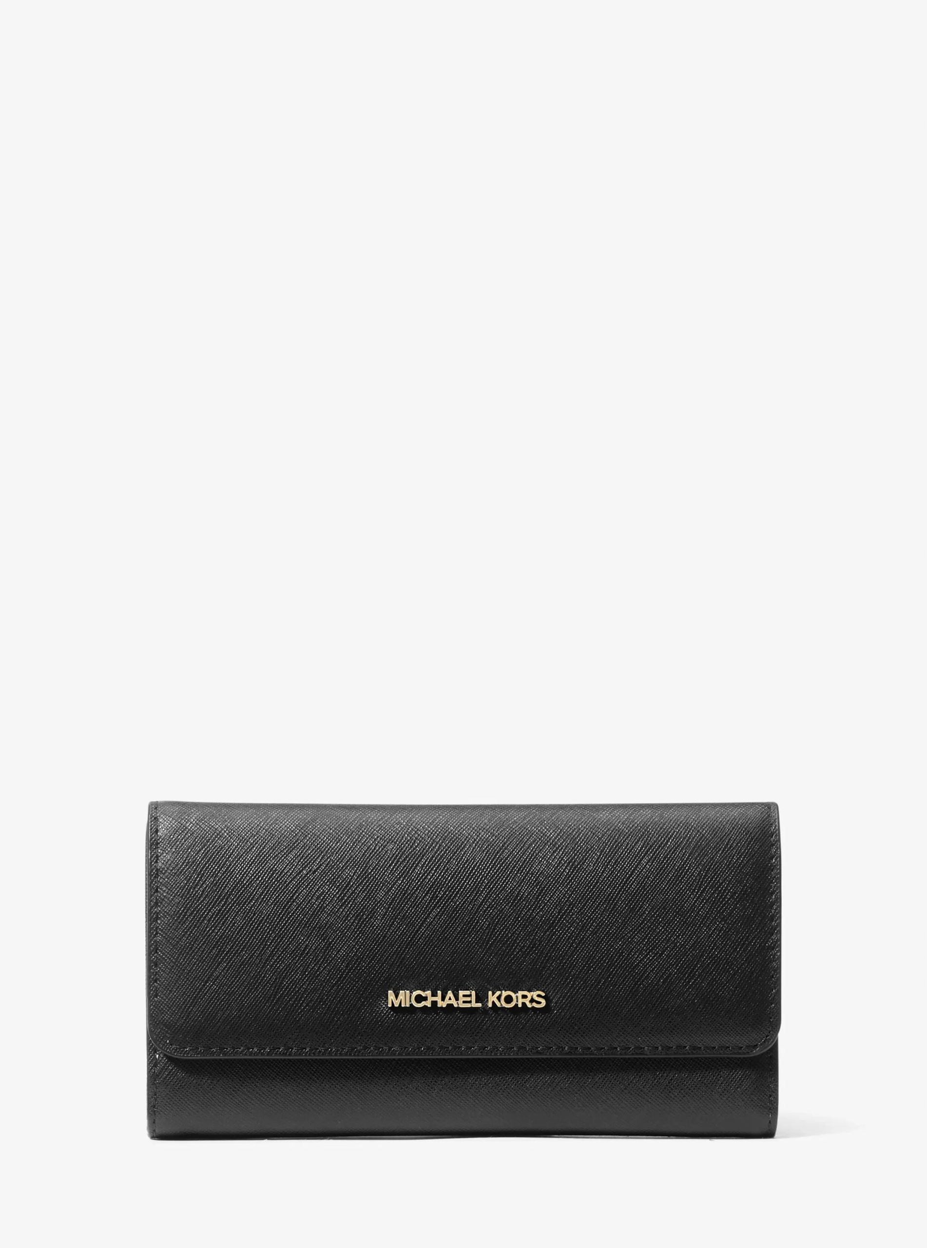 Michael Kors Jet Set Travel Crossgrain Leather Tri-Fold Wallet - Preorder