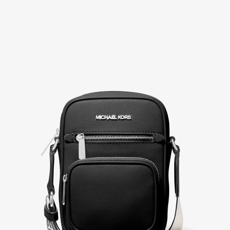Michael Kors Jet Set Medium Leather Crossbody Bag - Preorder — Black