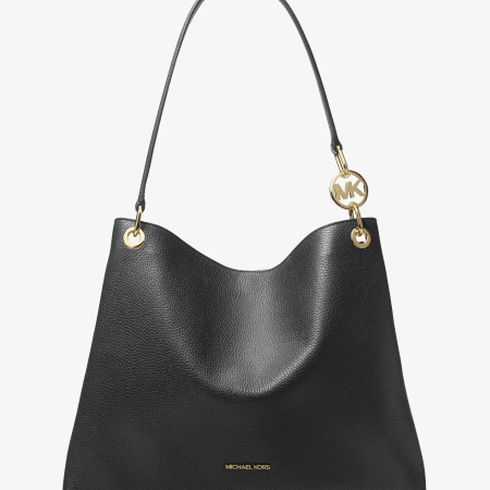 Michael Kors Christina Large Pebbled Leather Shoulder Bag - Preorder — Black