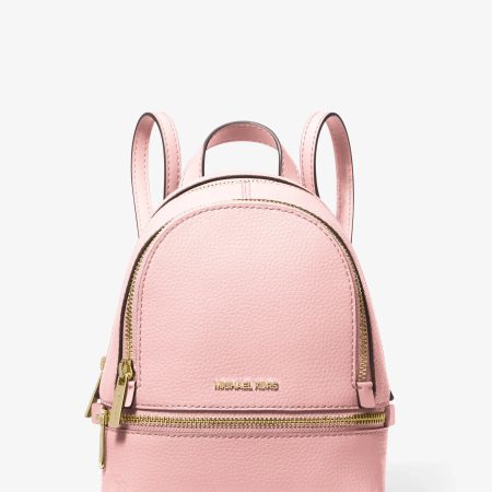 Michael Kors Rhea Extra-Small Pebbled Leather Backpack - Preorder — Powder Blush