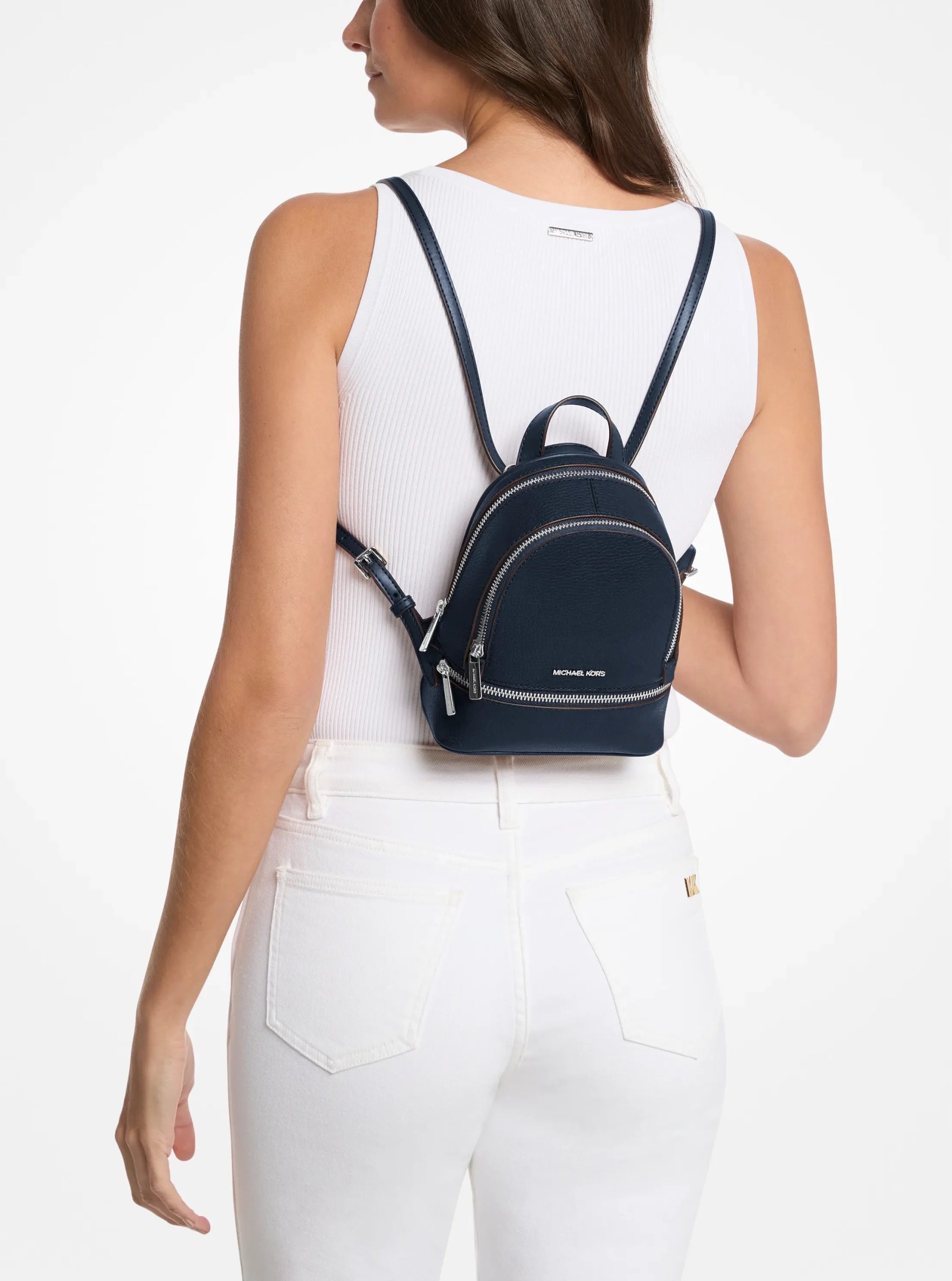 Michael Kors Rhea Extra-Small Pebbled Leather Backpack - Preorder - Image 3