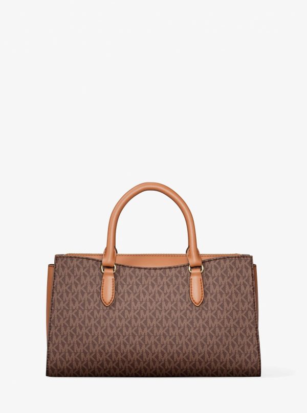 Michael Kors Arden Medium Signature Logo Top-Zip Satchel - Preorder