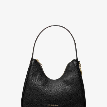 Michael Kors Nayla Small Pebbled Leather Hobo Shoulder Bag - Preorder — Black