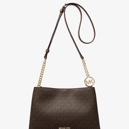 Michael Kors Christina Small Signature Logo Crossbody Bag - Preorder — Brown