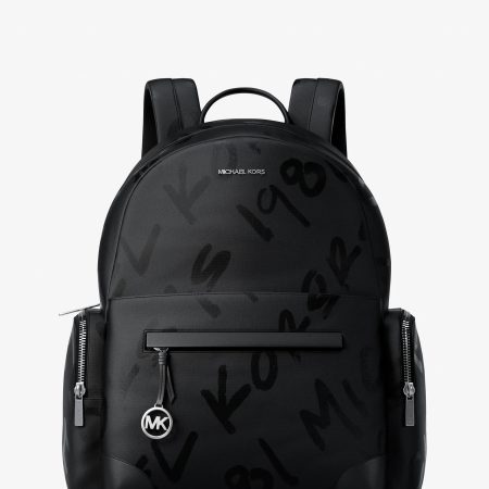 Michael Kors Prescott Large Printed Nylon Backpack - Preorder — Black