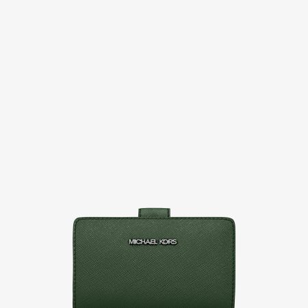 Michael Kors Jet Set Travel Medium Saffiano Leather Wallet - Preorder — Amazon Green