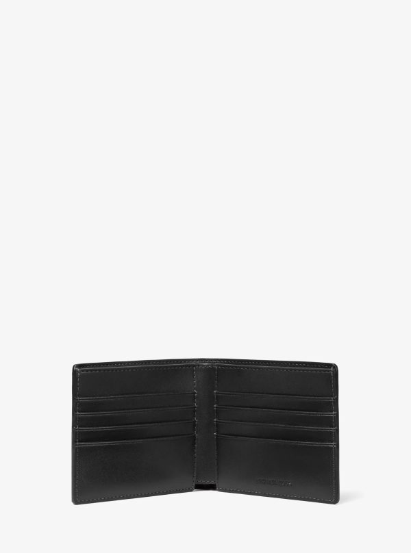 Michael Kors Pebbled Leather Billfold Wallet and Signature Logo Card Case Gift Set - Preorder