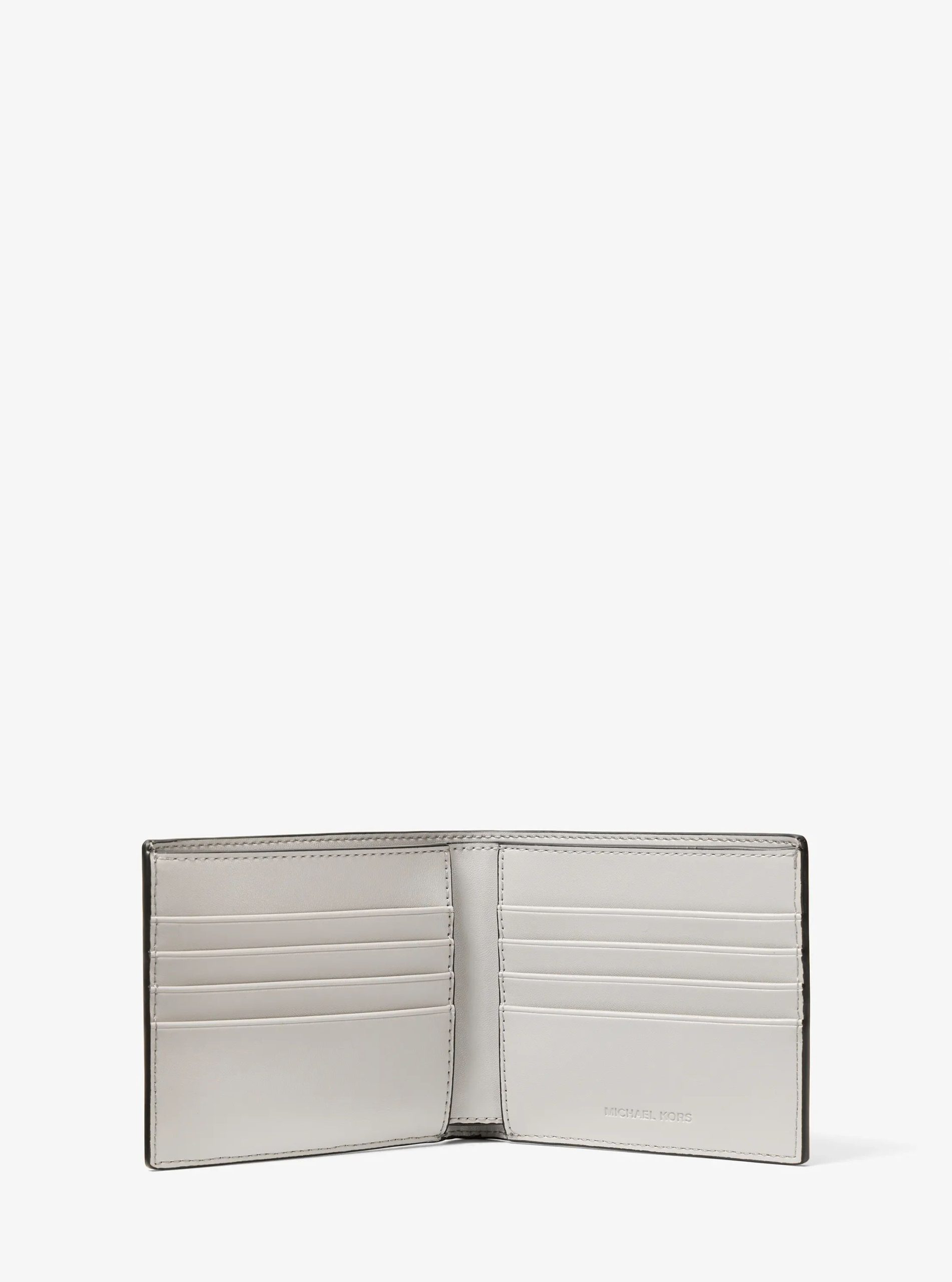 Michael Kors Pebbled Leather Billfold Wallet and Signature Logo Card Case Gift Set - Preorder
