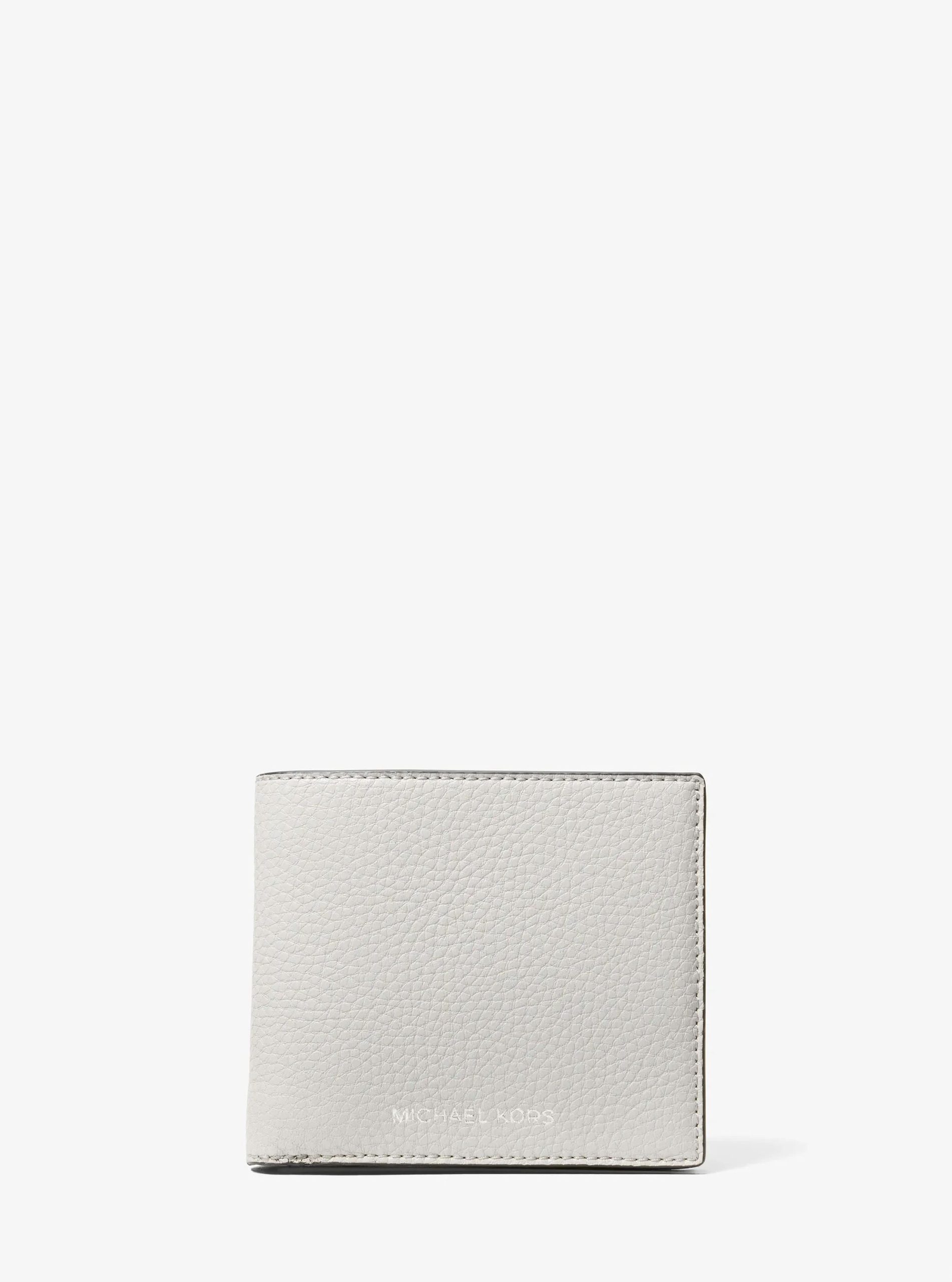 Michael Kors Pebbled Leather Billfold Wallet and Signature Logo Card Case Gift Set - Preorder