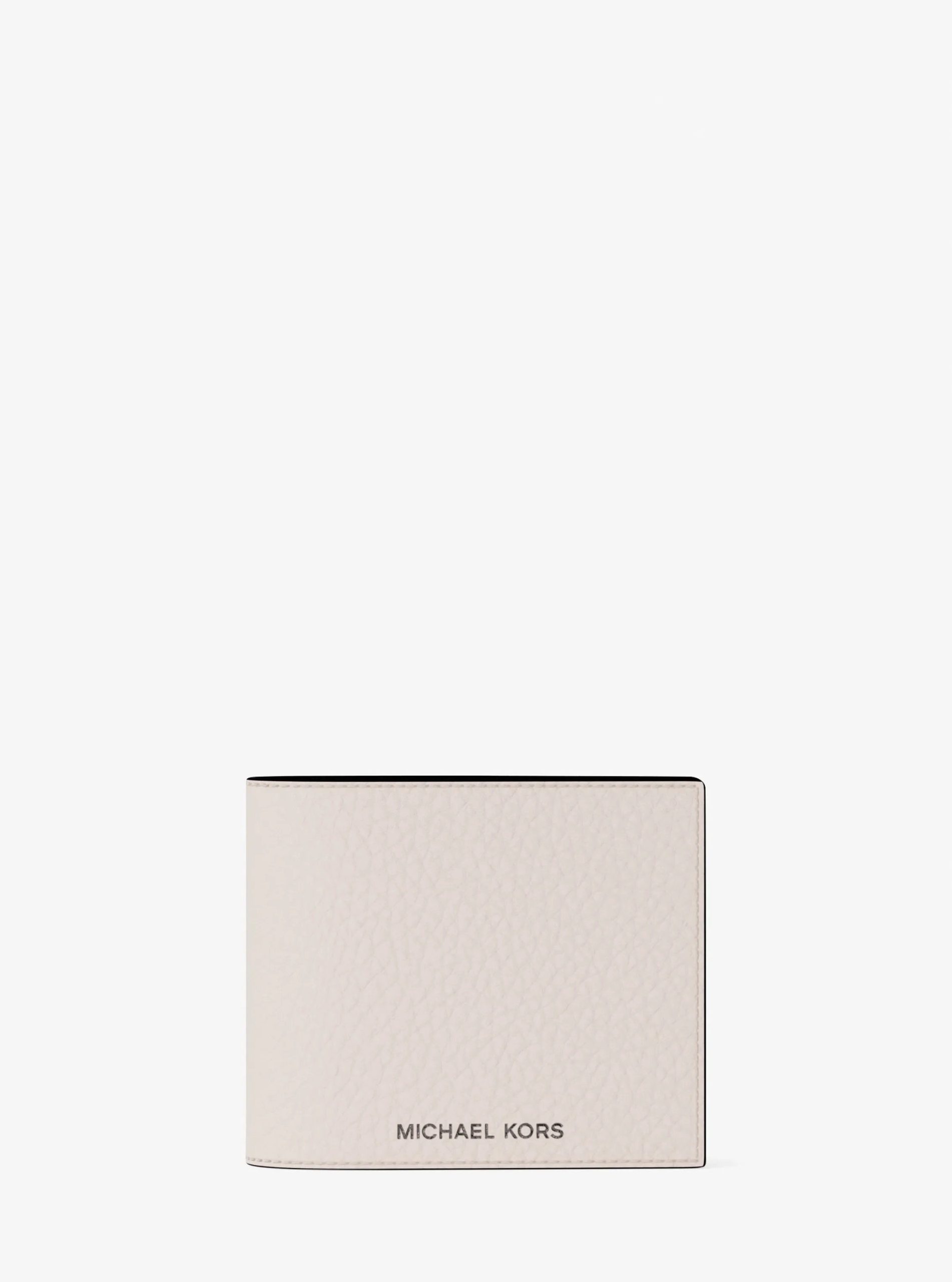 Michael Kors Pebbled Leather Billfold Wallet and Signature Logo Card Case Gift Set - Preorder