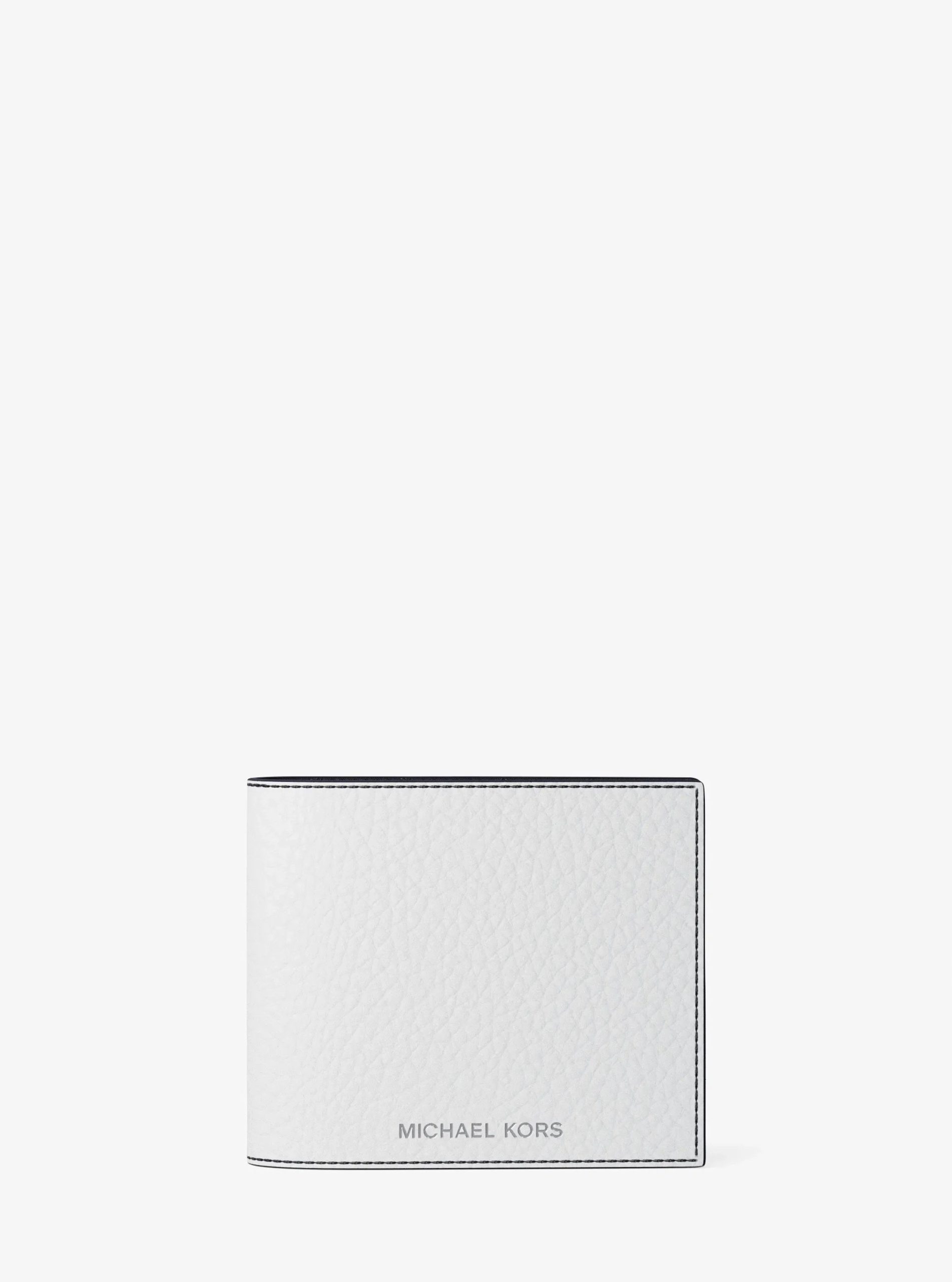Michael Kors Pebbled Leather Billfold Wallet and Signature Logo Card Case Gift Set - Preorder