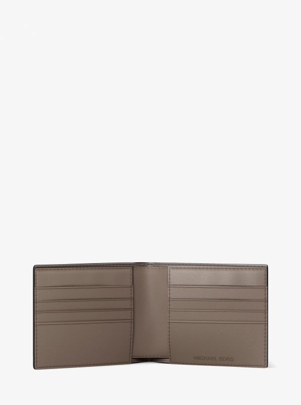Michael Kors Pebbled Leather Billfold Wallet and Signature Logo Card Case Gift Set - Preorder