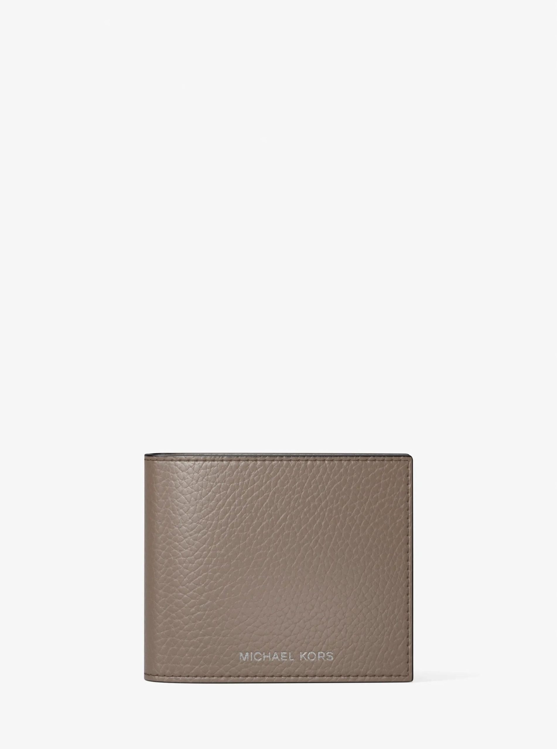 Michael Kors Pebbled Leather Billfold Wallet and Signature Logo Card Case Gift Set - Preorder