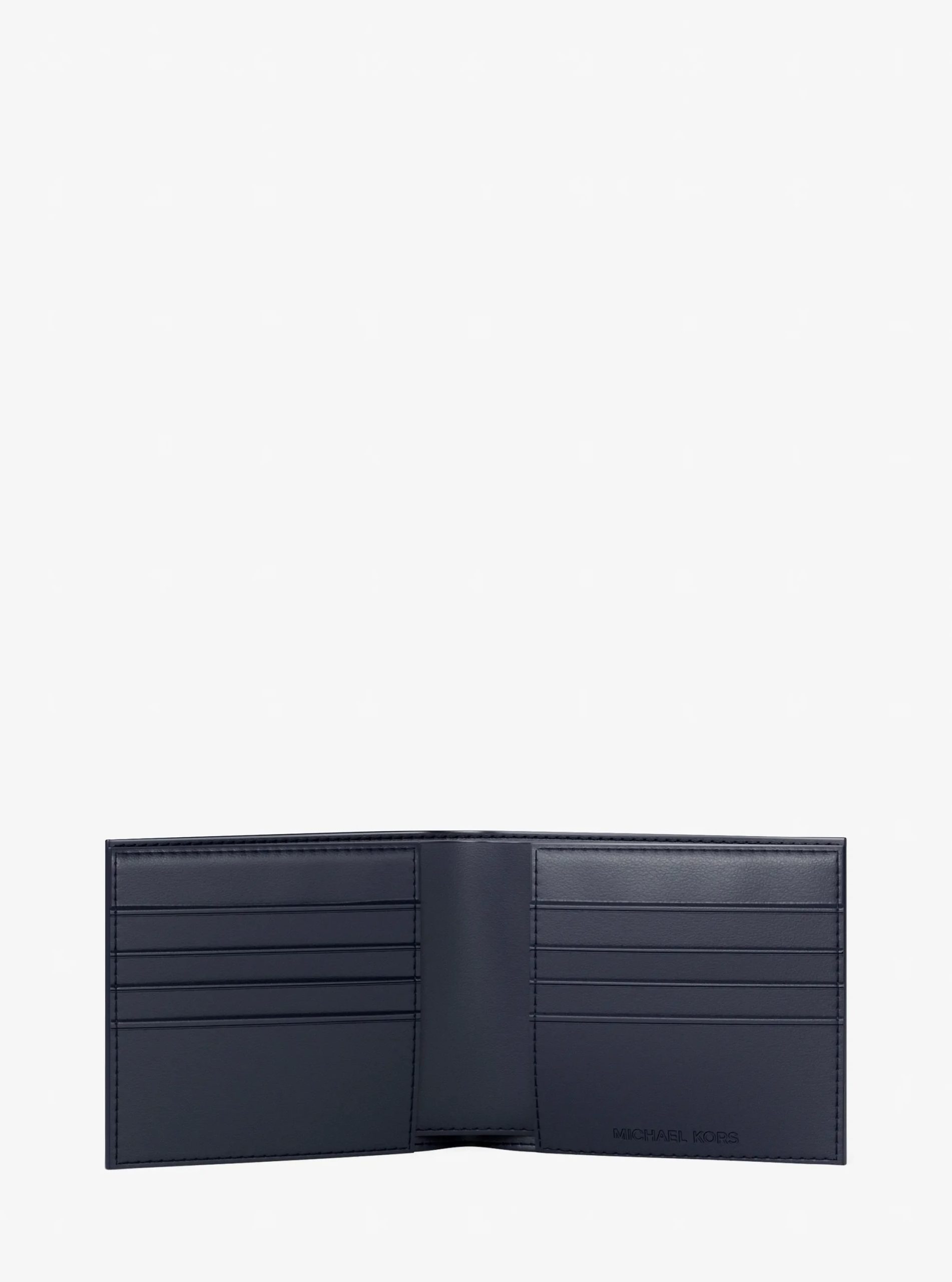 Michael Kors Pebbled Leather Billfold Wallet and Signature Logo Card Case Gift Set - Preorder