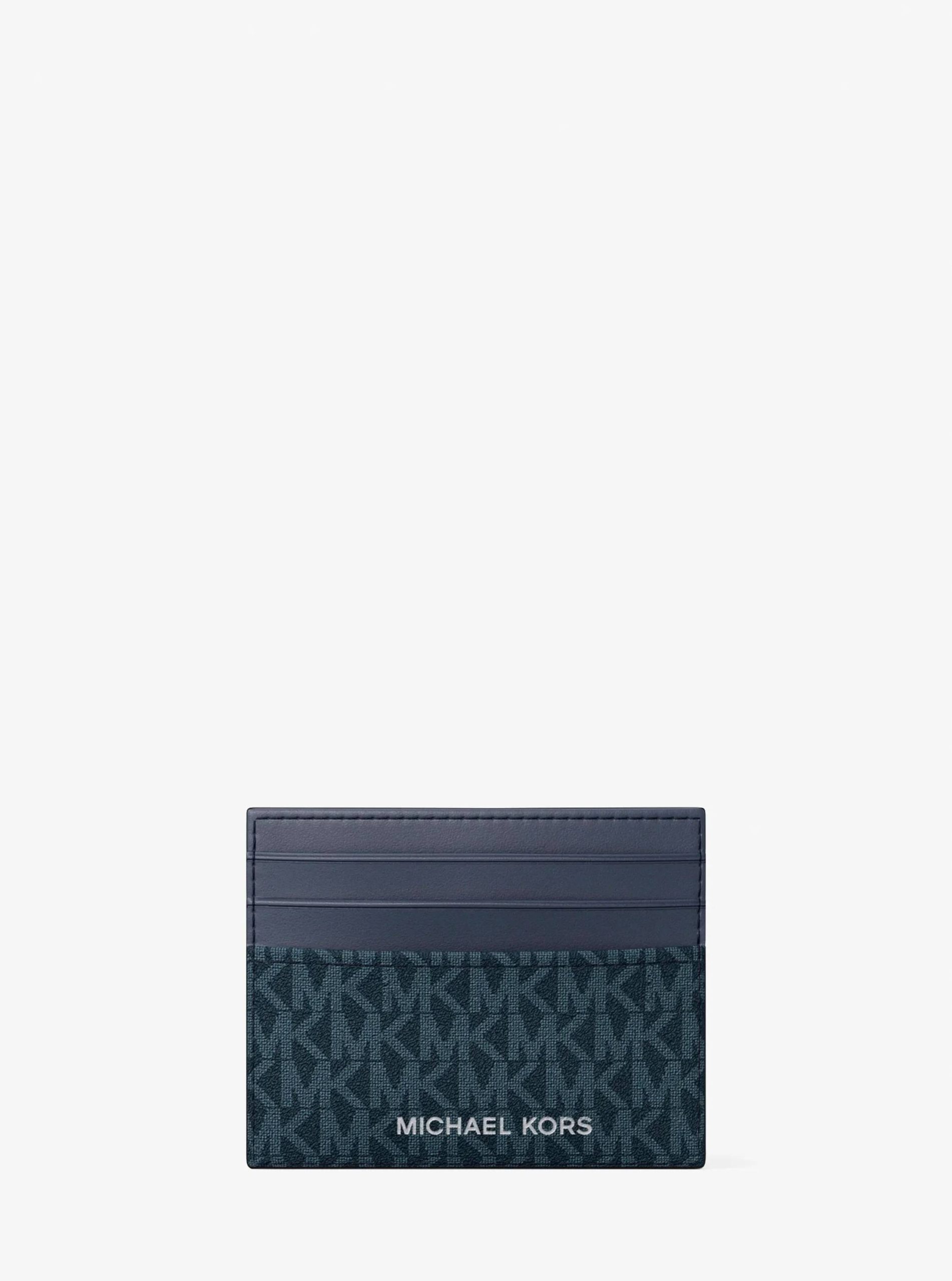 Michael Kors Pebbled Leather Billfold Wallet and Signature Logo Card Case Gift Set - Preorder