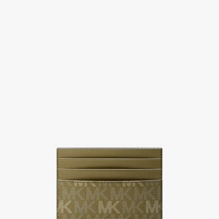 Michael Kors Cooper Signature Logo Card Case - Preorder — Oregano
