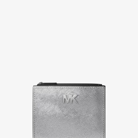 Michael Kors Cooper Metallic Billfold Wallet - Preorder — Silver