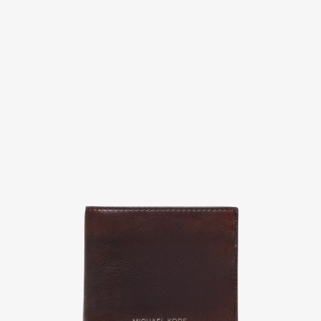 Michael Kors Cooper Burnished Billfold Wallet - Preorder — Chocolate