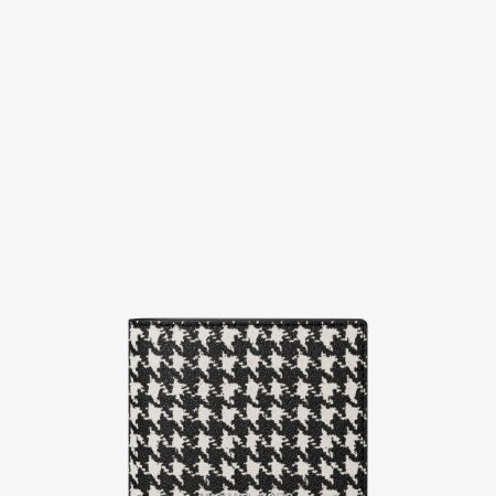 Michael Kors Cooper Houndstooth Printed Billfold Wallet - Preorder — Black Combo