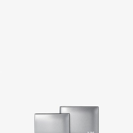 Michael Kors Cooper Metallic Billfold Wallet - Preorder — Silver