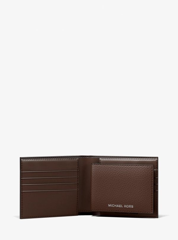 Michael Kors Cooper Pebbled Leather Billfold Wallet With Passcase - Preorder