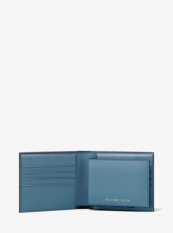 Michael Kors Cooper Pebbled Leather Billfold Wallet With Passcase - Preorder