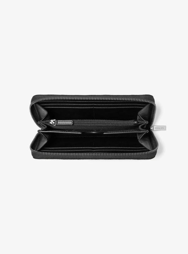 Michael Kors Cooper Logo Debossed Polyester Microsuede Zip-Around Wallet - Preorder