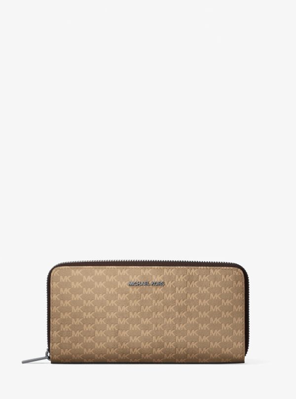 Michael Kors Cooper Logo Debossed Polyester Microsuede Zip-Around Wallet - Preorder