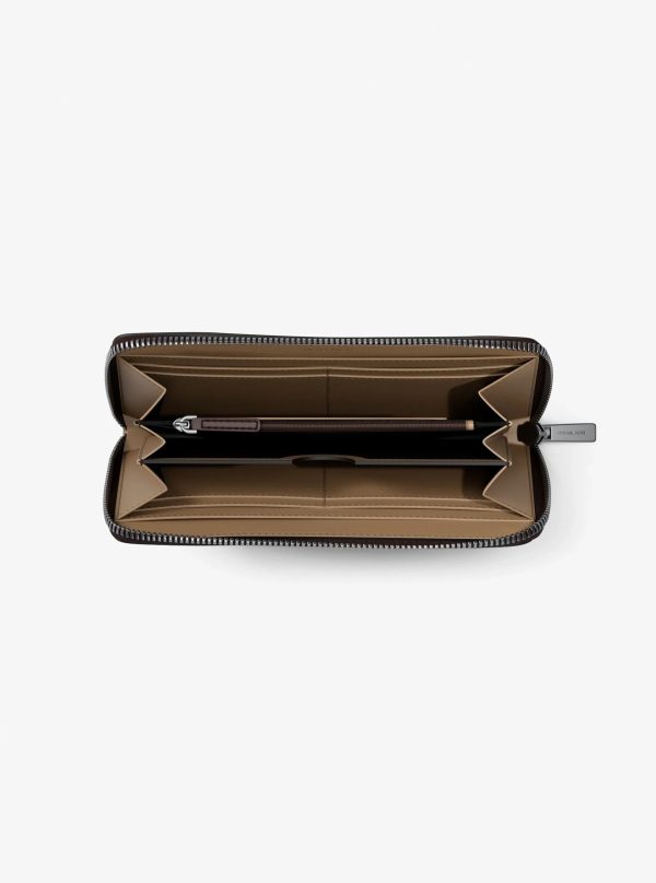 Michael Kors Cooper Logo Debossed Polyester Microsuede Zip-Around Wallet - Preorder