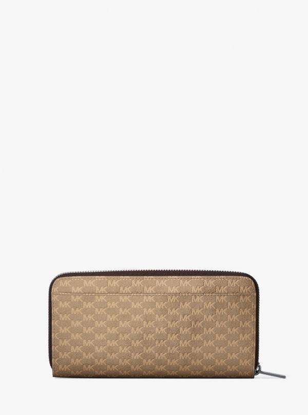 Michael Kors Cooper Logo Debossed Polyester Microsuede Zip-Around Wallet - Preorder