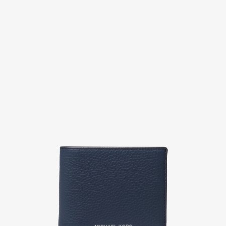 Michael Kors Cooper Pebbled Leather Billfold Wallet - Preorder — Navy