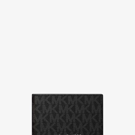 Michael Kors Cooper Signature Logo Wallet - Preorder — Black