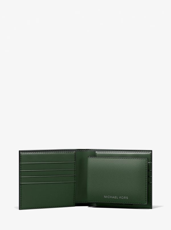 Michael Kors Cooper Saffiano Leather Billfold Wallet With Passcase - Preorder