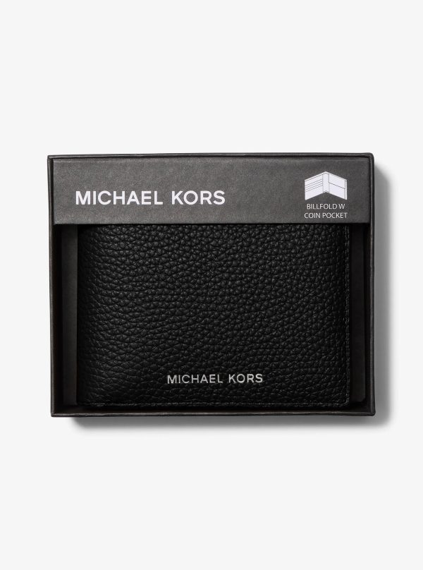 Michael Kors Cooper Pebbled Leather Billfold Wallet With Coin Pouch - Preorder