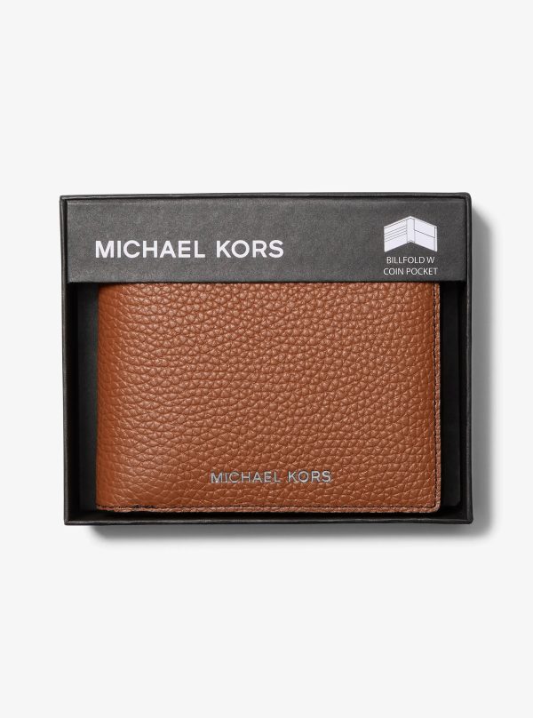 Michael Kors Cooper Pebbled Leather Billfold Wallet With Coin Pouch - Preorder