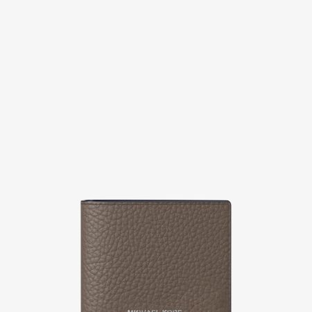 Michael Kors Cooper Pebbled Leather Billfold Wallet With Coin Pouch - Preorder — Mushroom