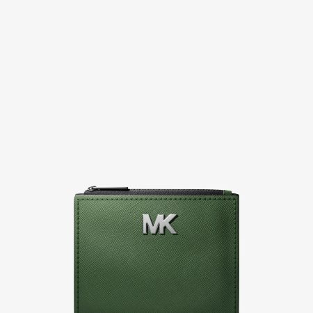 Michael Kors Cooper Leather Zip Wallet - Preorder — Amazon Green