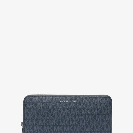 Michael Kors Cooper Logo Zip-Around Wallet - Preorder — Admrl Plblue