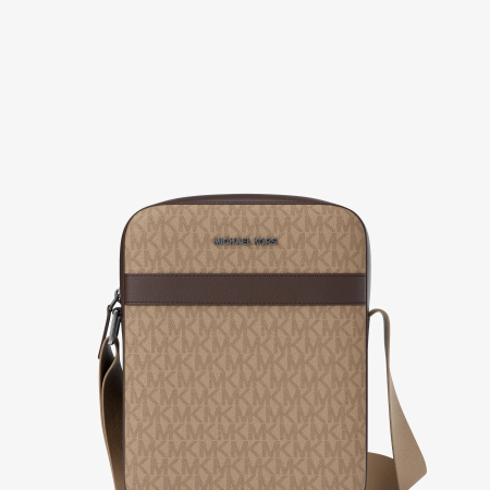 Michael Kors Cooper Signature Logo Flight Bag - Preorder — Camel