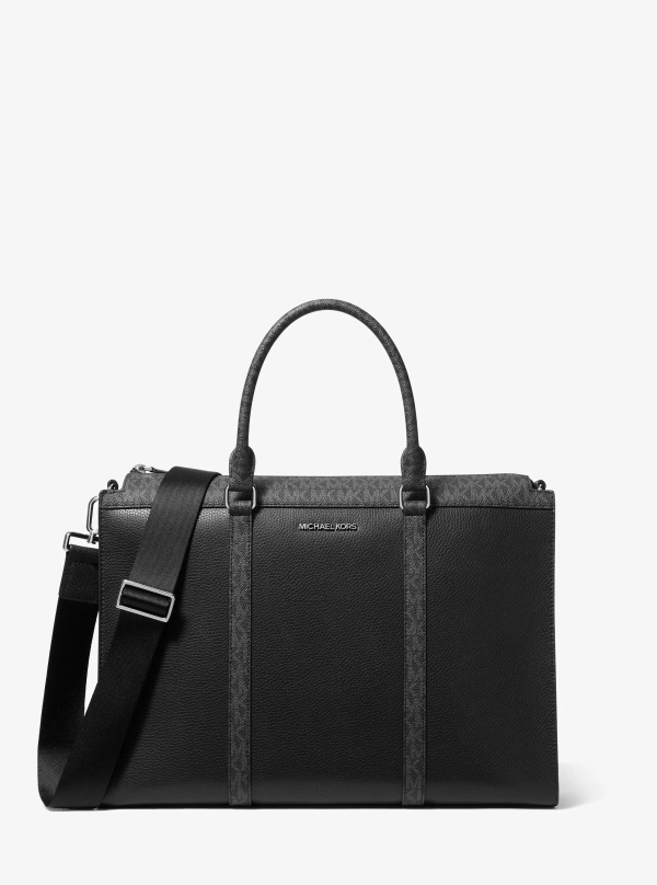 Michael Kors Cooper Pebbled Leather and Signature Logo Briefcase - Preorder
