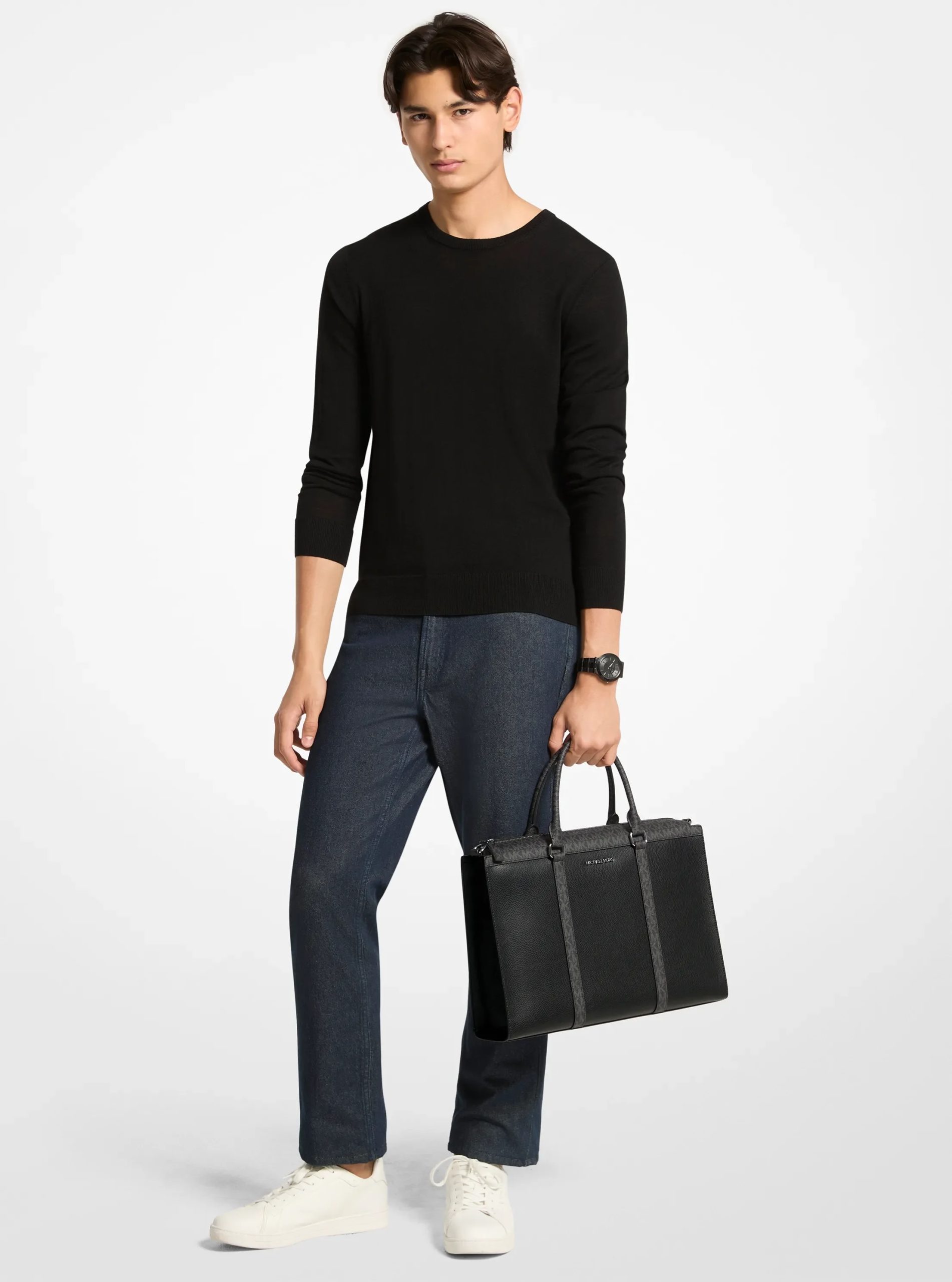 Michael Kors Cooper Pebbled Leather and Signature Logo Briefcase - Preorder - Image 12