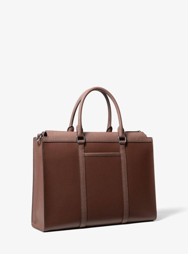 Michael Kors Cooper Pebbled Leather and Signature Logo Briefcase - Preorder