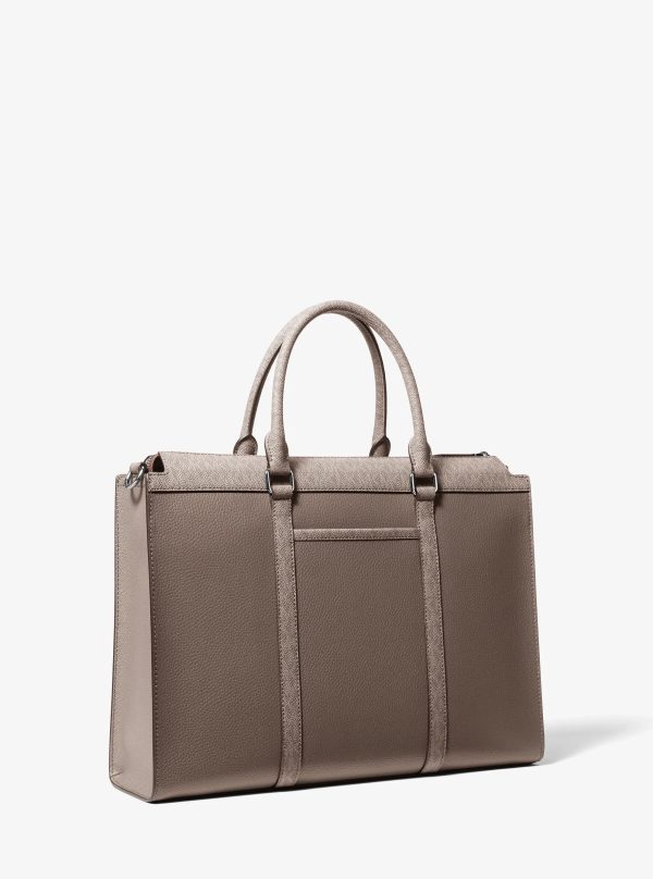 Michael Kors Cooper Pebbled Leather and Signature Logo Briefcase - Preorder