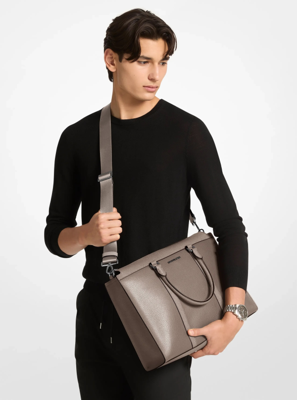 Michael Kors Cooper Pebbled Leather and Signature Logo Briefcase - Preorder