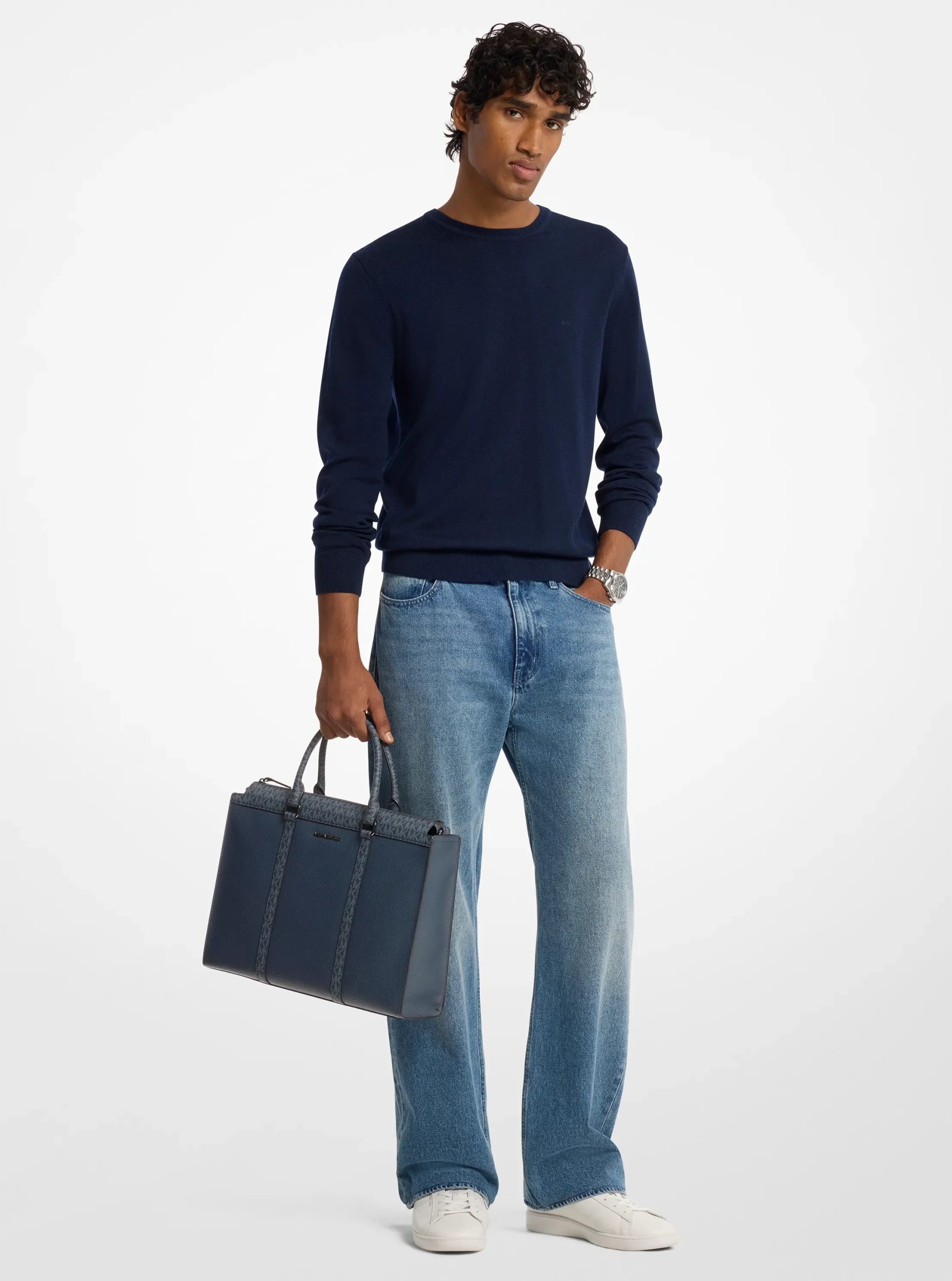 Michael Kors Cooper Pebbled Leather and Signature Logo Briefcase - Preorder - Image 4