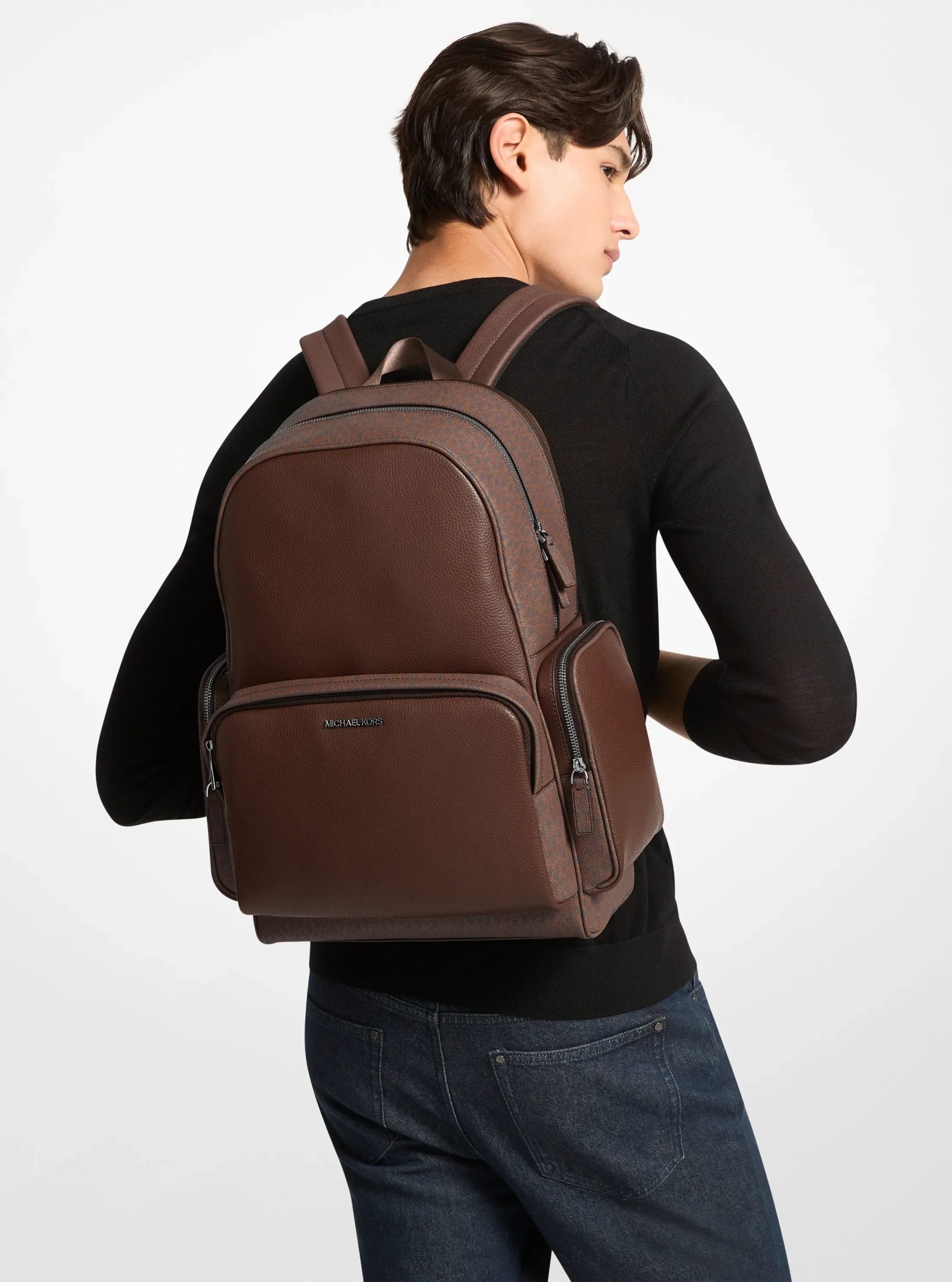 Michael Kors Cooper Leather and Signature Logo Backpack - Preorder