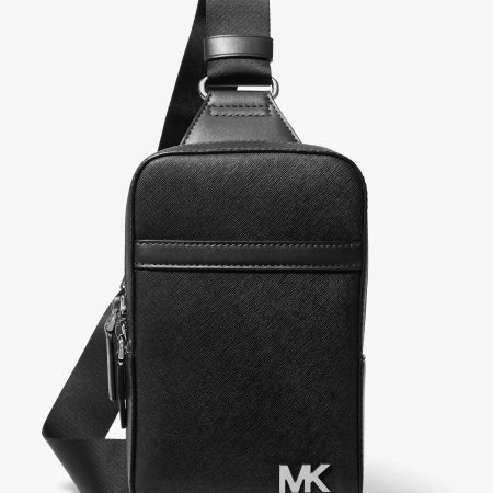 Michael Kors Cooper Medium Leather Sling Bag - Preorder — Black