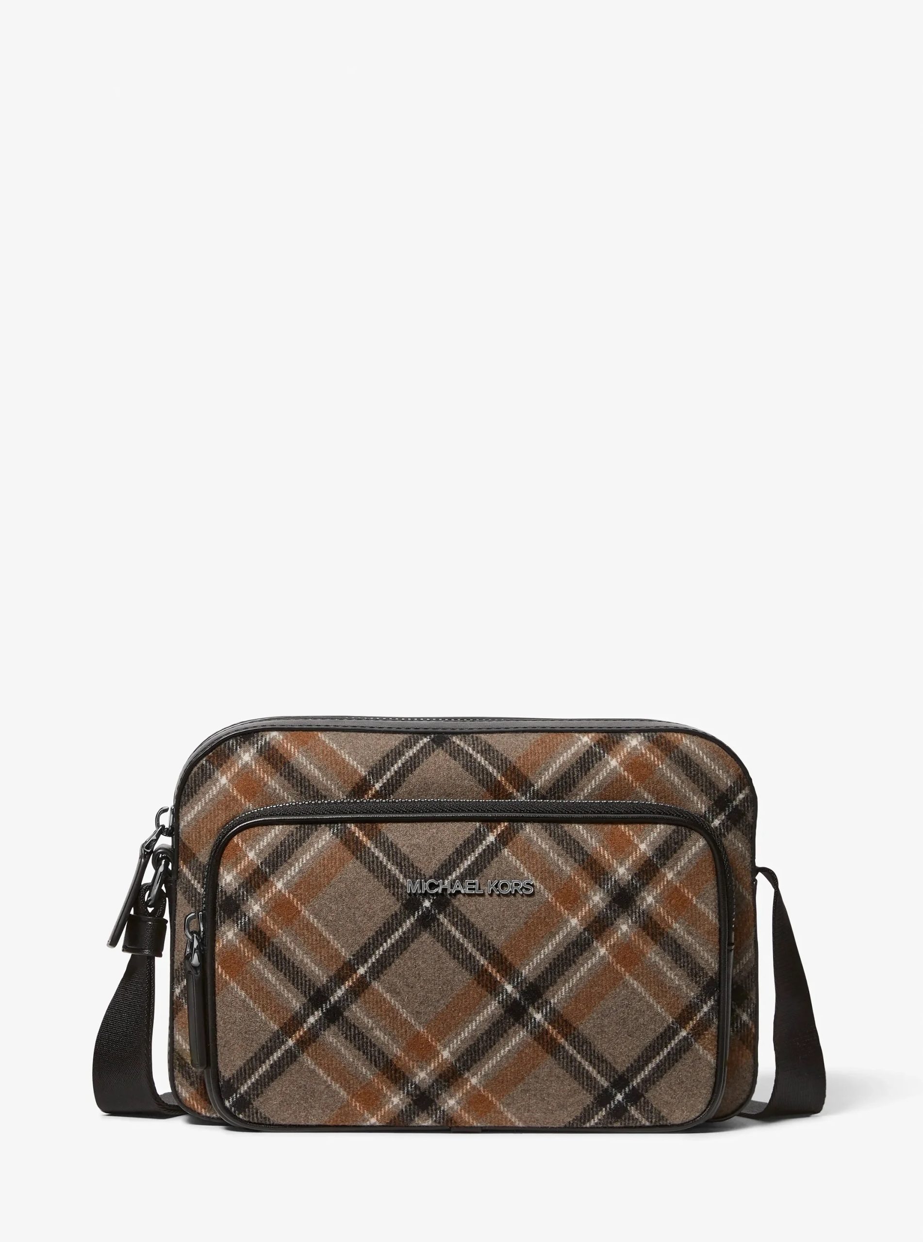 Michael Kors Cooper Plaid Wool Blend Flight Bag - Preorder